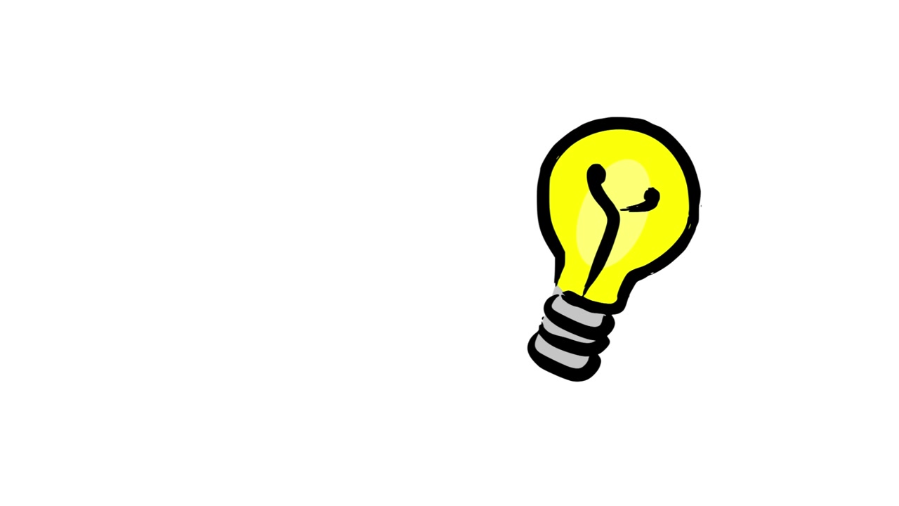 Illustrazione di una lampadina che appare sullo schermo