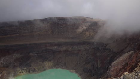 santa ana volcano crater sulphur lake, high altitude in el salvador, central america