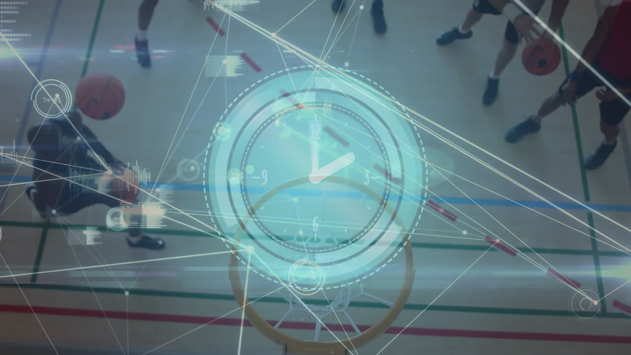 남성 농구 선수들의 다양한 그룹에 대한 연결 네트워크의 활성화