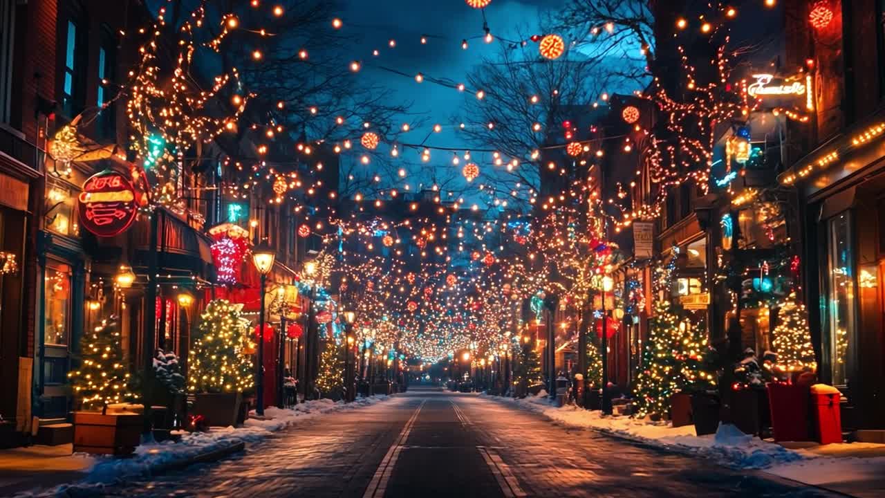 Festive Christmas Street Scene