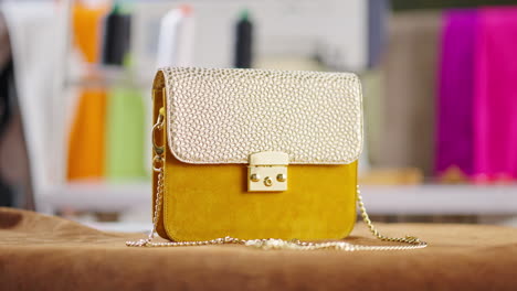 elegant gold and yellow handbag