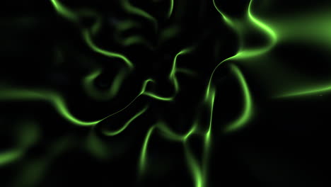 dynamic black and green abstract pattern with twisting lines