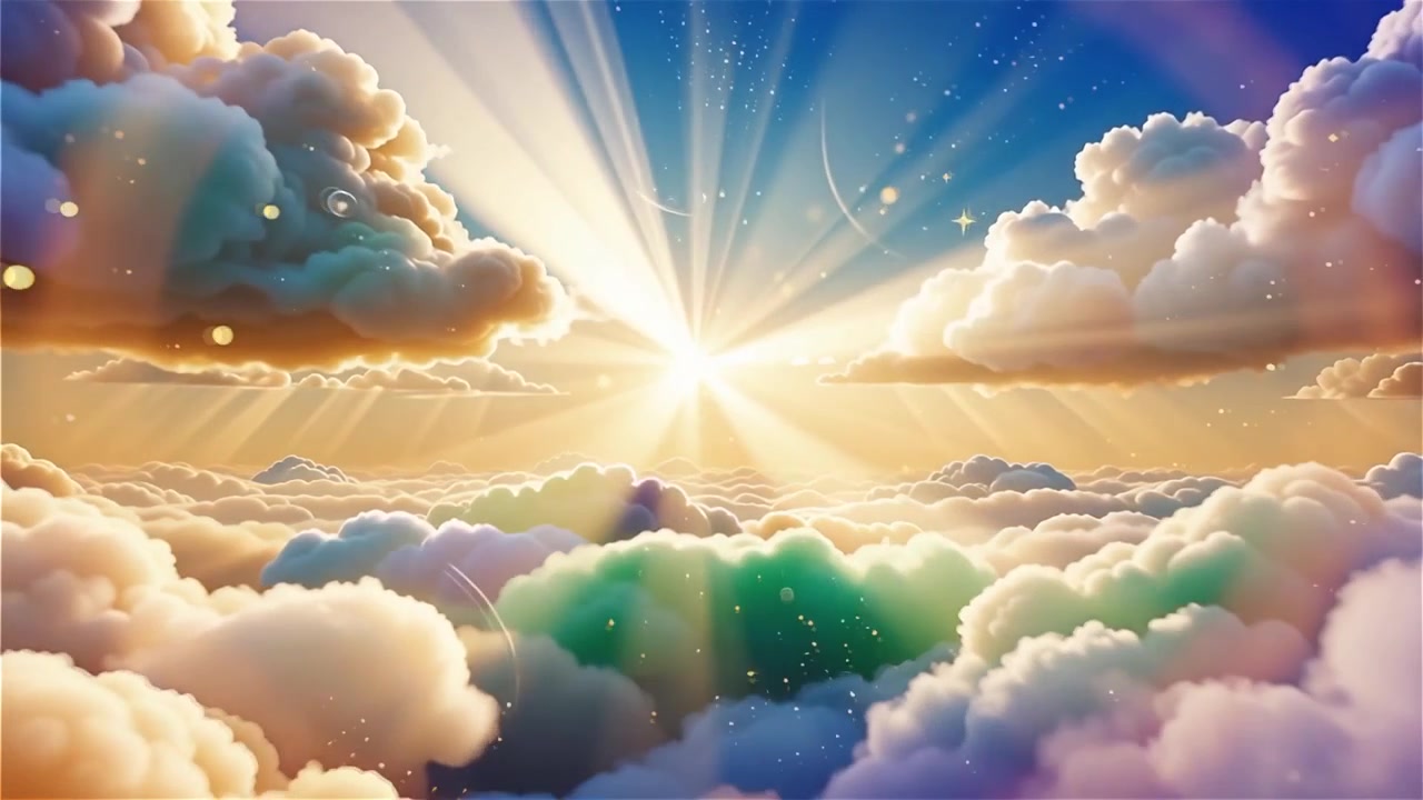 Christian Heavenly Light Worship Background