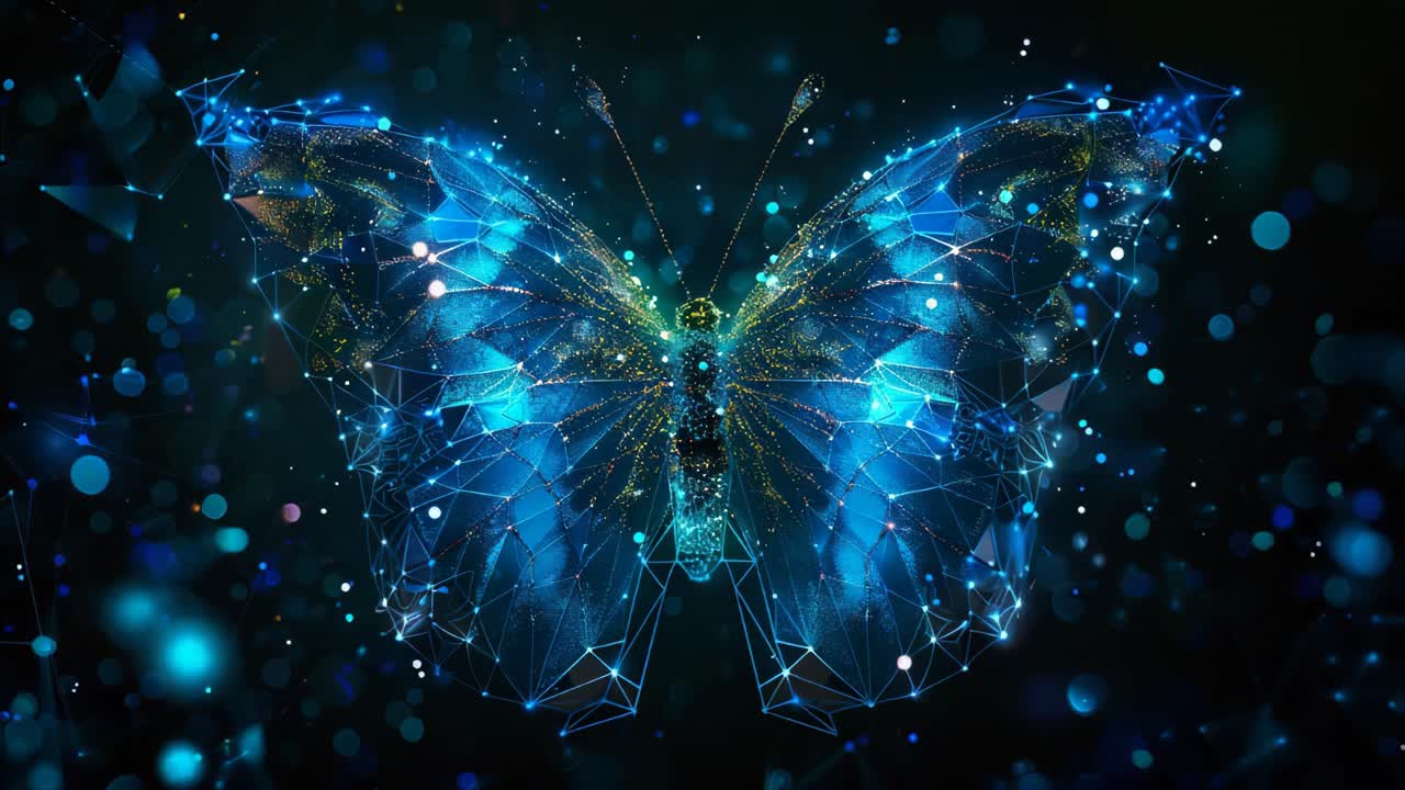 Glowing Abstract Butterfly