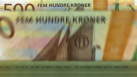 noorse kroon geldtelmachine naar beneden lus