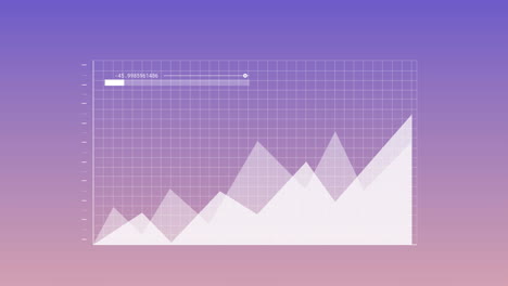 animation of data processing and diagrams on blue background