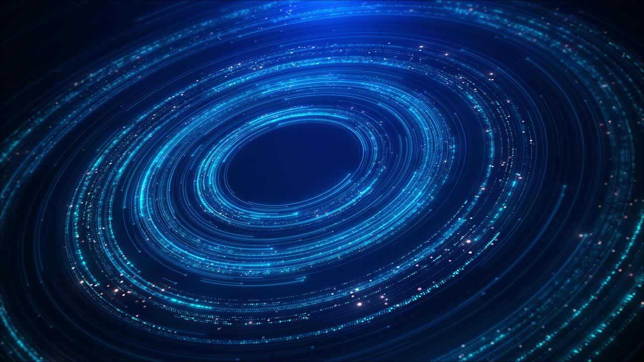 Abstract technology big data visualization innovation future data digital circles of particles