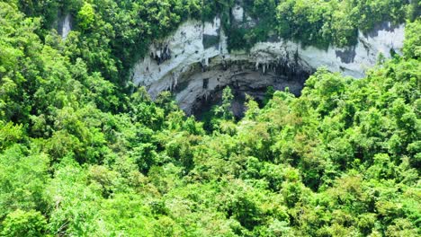 Langun-Gobingob-Höhle-In-Samar,-Philippinen,-Bedeckt-Mit-Grünem-Wald