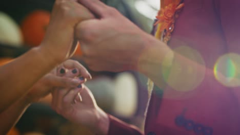 couple holding hands