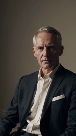 serious portrait of a professional man in a suit