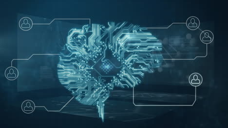 data processing with brain and network connection