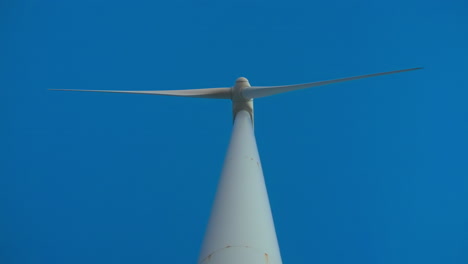 wind turbine as seen from the ground