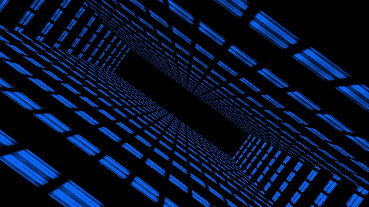 Abstract creative tunnel with dots. Geometric design, swirling, rotating camera and alpha channel end of tunnel.