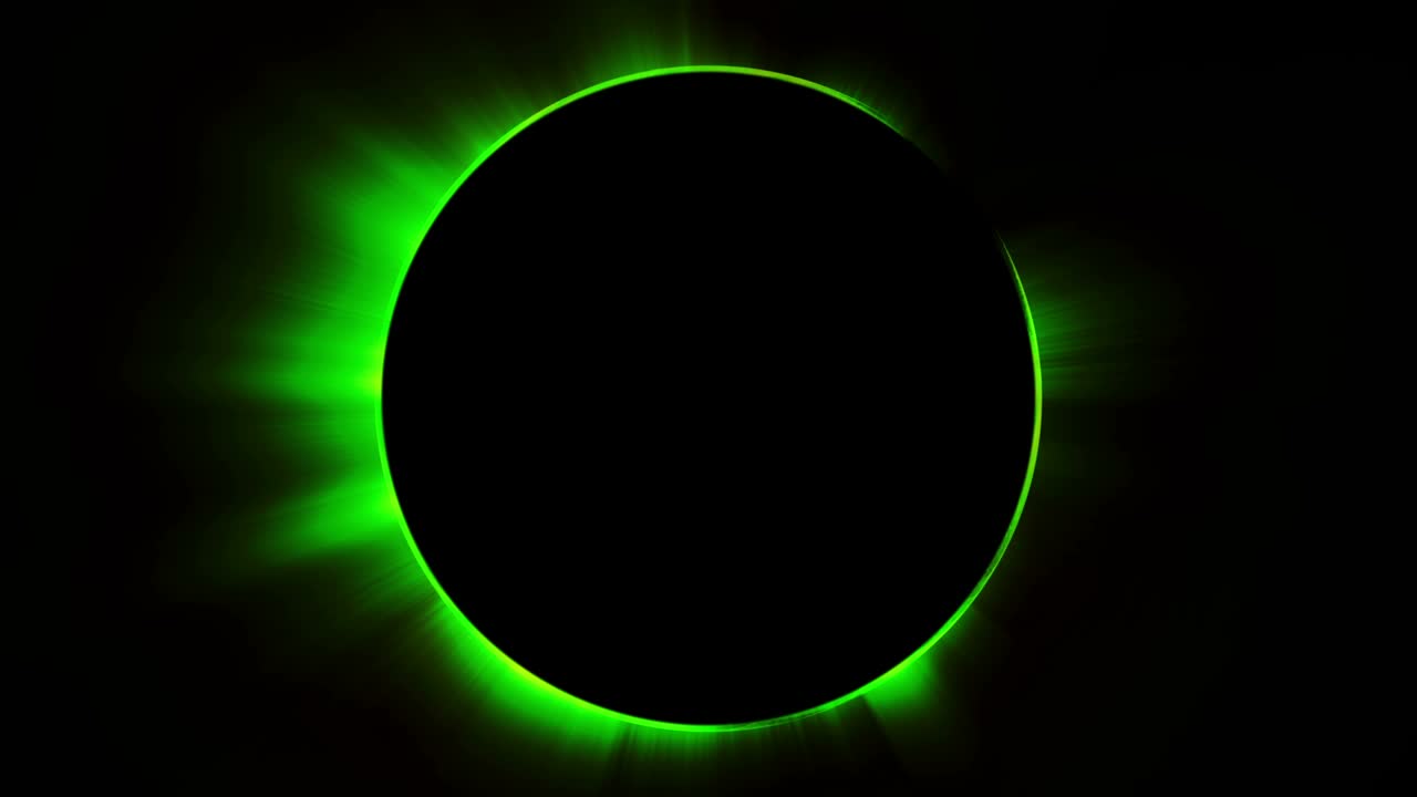 eclipse verde abstracto