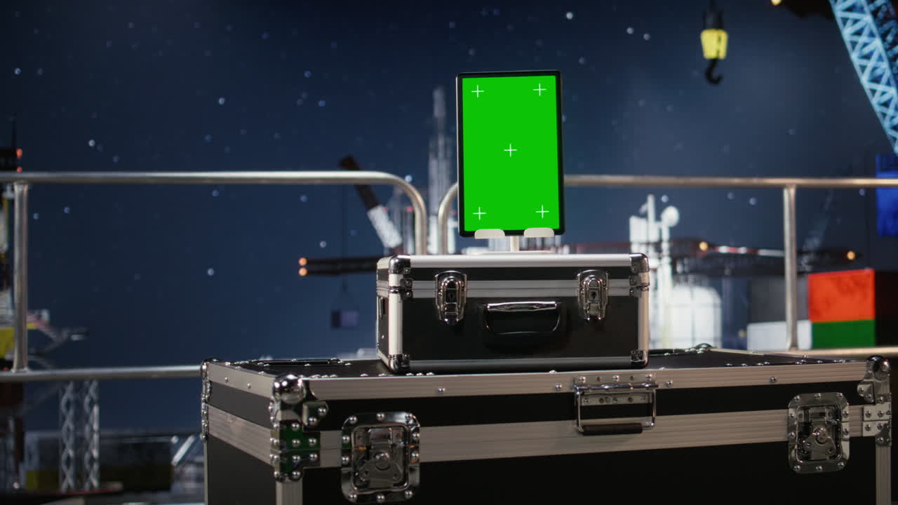 Vertical green screen for mechanical maintenance program on offshore platform