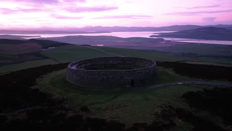 grianan of aileach ring fort, donegal - ireland.