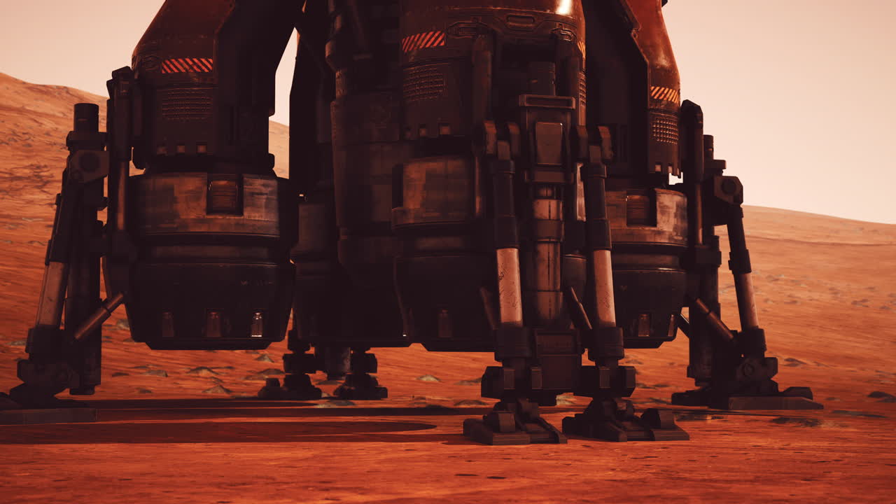 Mars Lander on Martian Surface