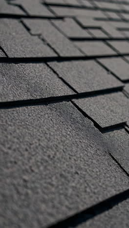 close-up view of dark gray roof shingles