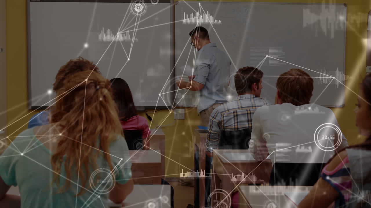 animación de redes de conexiones entre profesores y estudiantes en la universidad