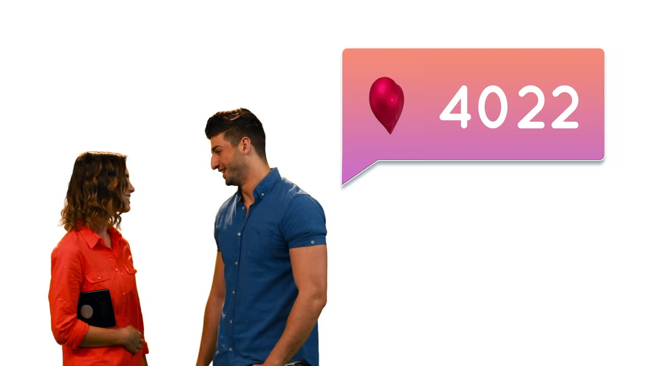 hombre y mujer teniendo una conversación 4k