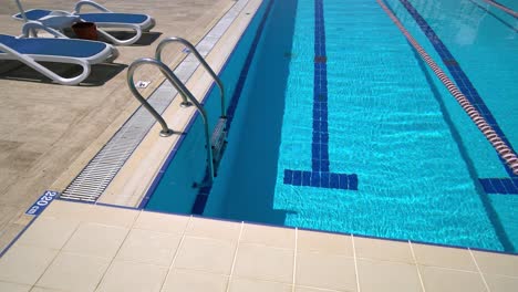 grab bars ladder in the swimming pool