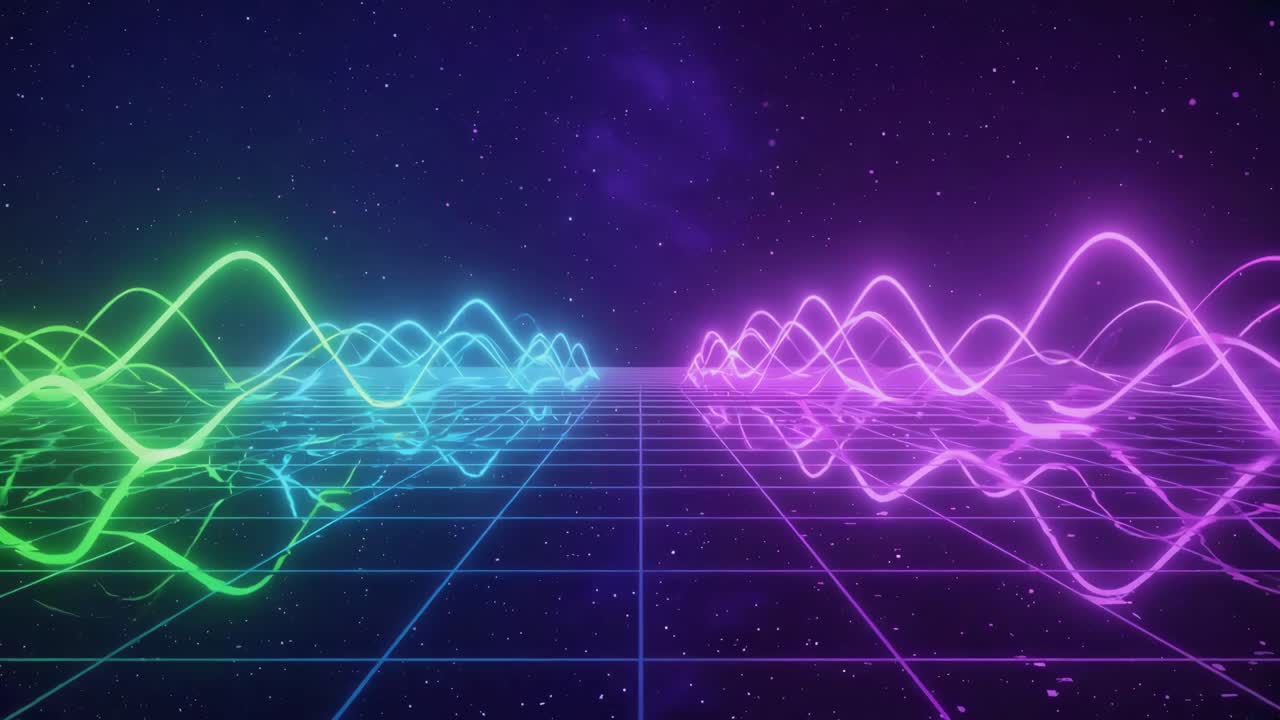 Retro Futuristic Synthwave Landscape