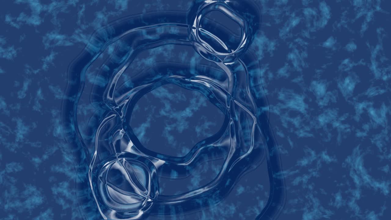 Sfondo Dinamico Astratto con Forme Organiche di Liquido Blu