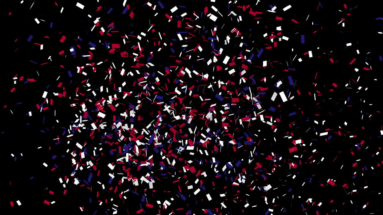 Confetti in the colors of the American flag