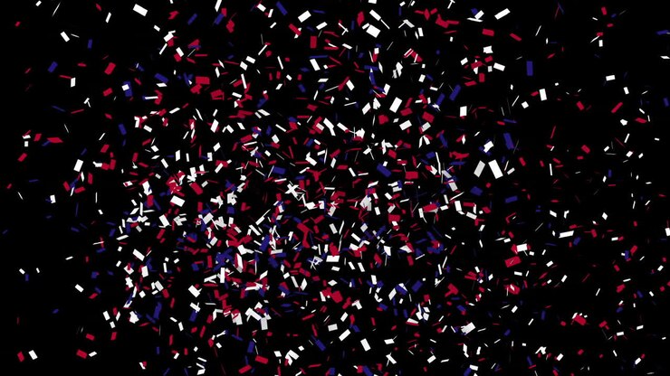 Coriandoli nei colori della bandiera americana