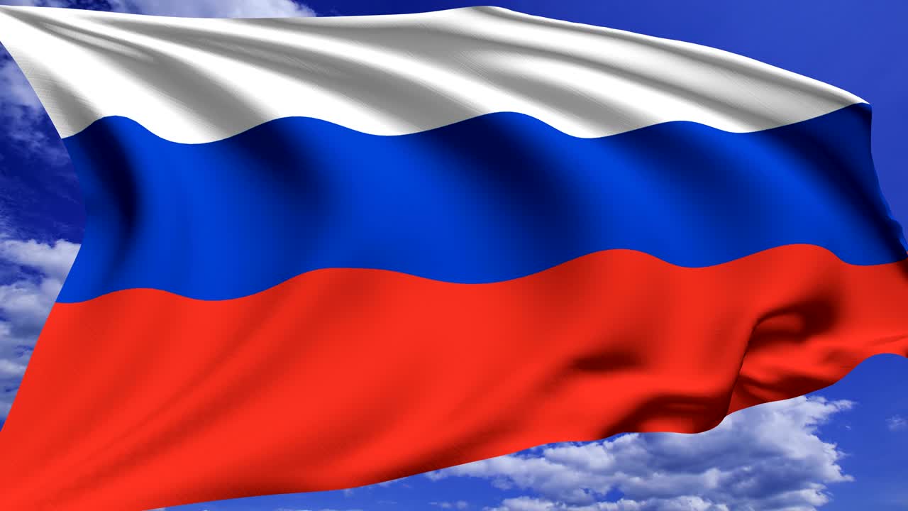 bandera de la federación rusa (en bucle, canal alfa)