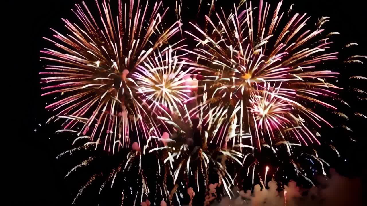 Spectacular fireworks at the New Year's celebrations