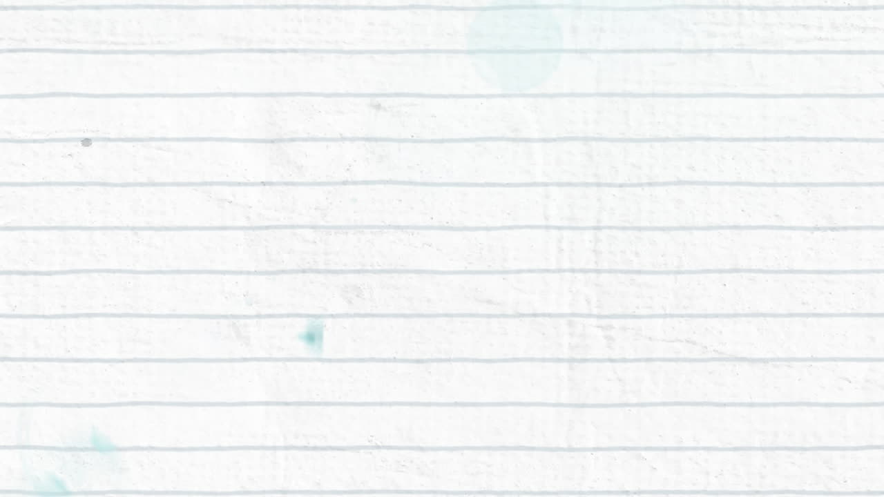 Animation of multiple school concept icons against copy space on white lined paper background