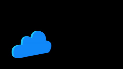 Gráfico-De-Computación-En-La-Nube-Azul-Sobre-Negro