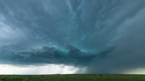 a massive rain dump from a severe storm in rural colorado