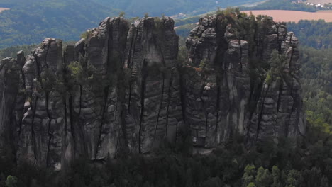 aerial view of saxon switzerland schrammstein aussicht, bad schandau, germany