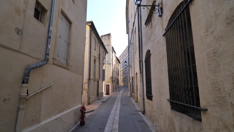 amazing montpellier empty streets typical limestone beige walls france