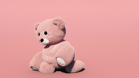 teddy bear dancing on alpha screen. toy bear seamless loop. animation for valentines day, birthday. alpha channel.