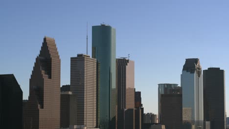 4k aerial of downtown houston, texas