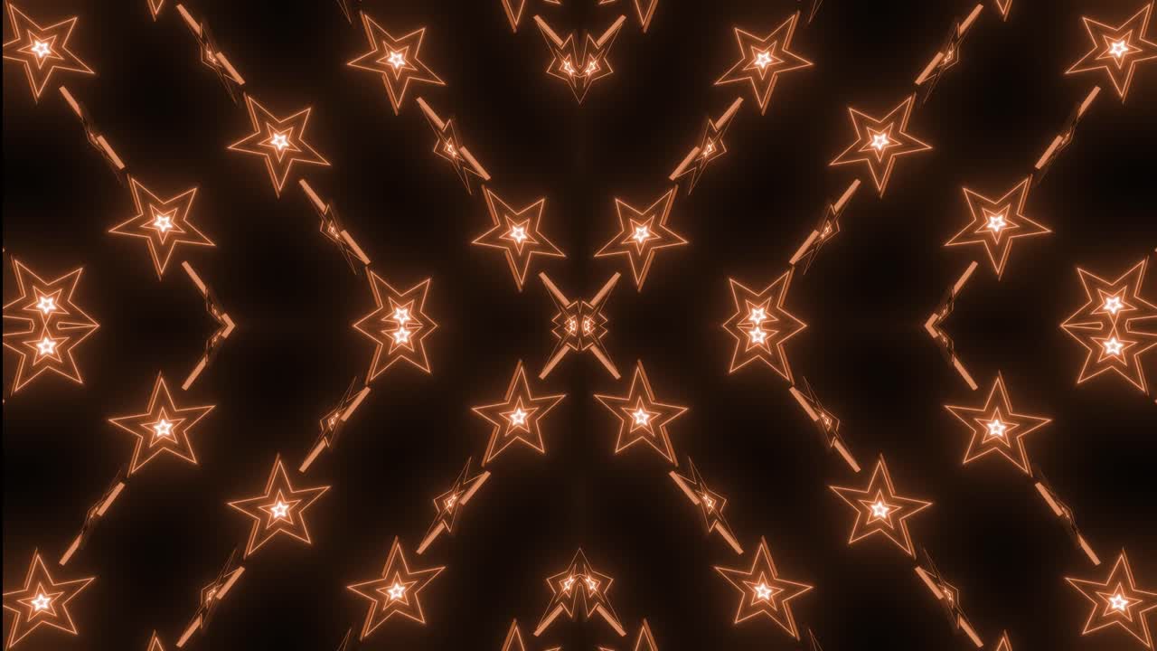 Abstract Neon Star Pattern