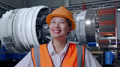 female engineer in a factory setting