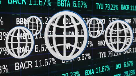 Internet-globe-icon-against-stock-market-data-processing-