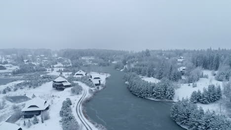 Establishing-shot-of-winter-taking-over