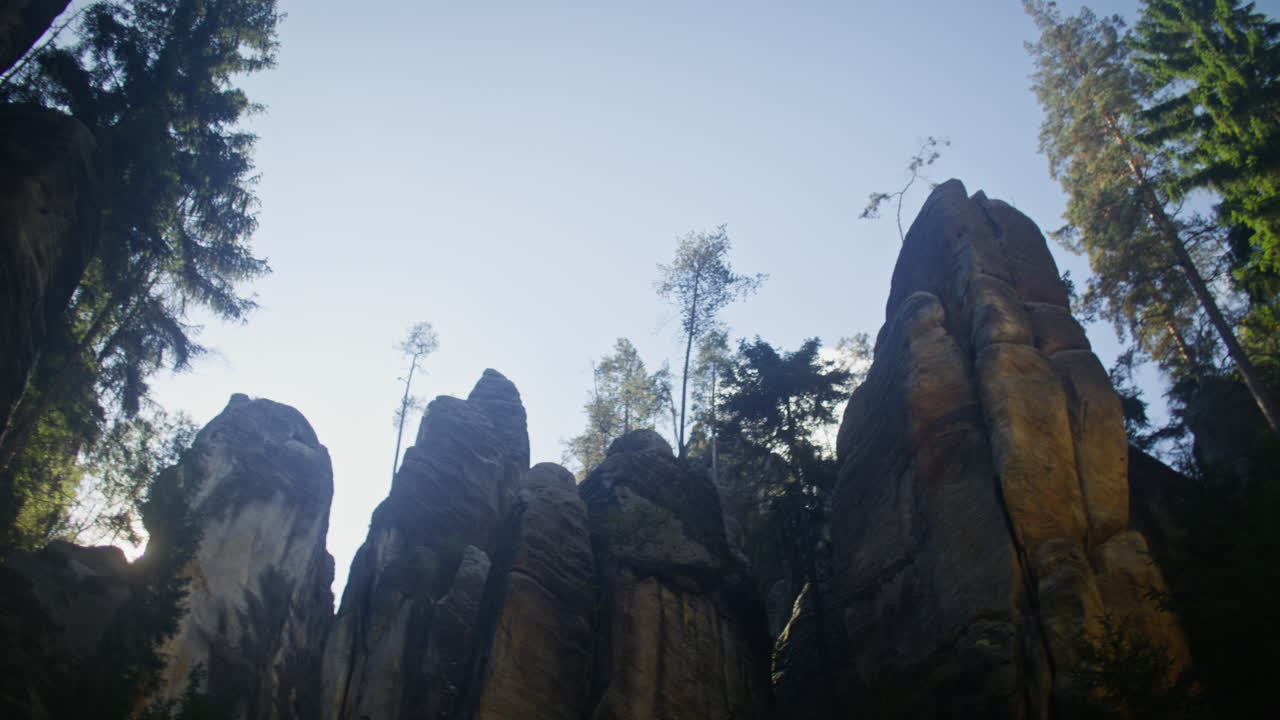 A natural stone formations called a "Stone Town" in Czech Republic