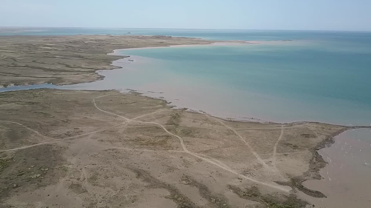 aerial footage of Therthar Lake in Samarra Iraq