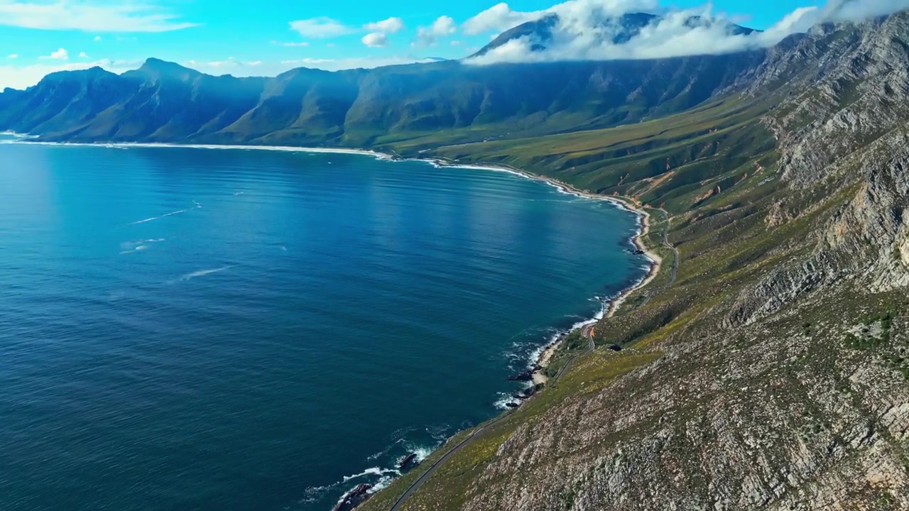 Rivelazione Aerea Cinematografica, Viaggi Costieri, Oceano Atlantico, Strade Panoramiche Costiere, Paesaggi Sudafricani