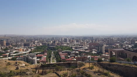 yerevan, armenia, cityscape skyline panorama, city on sunny summer day