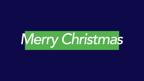 modern merry christmas text on blue gradient