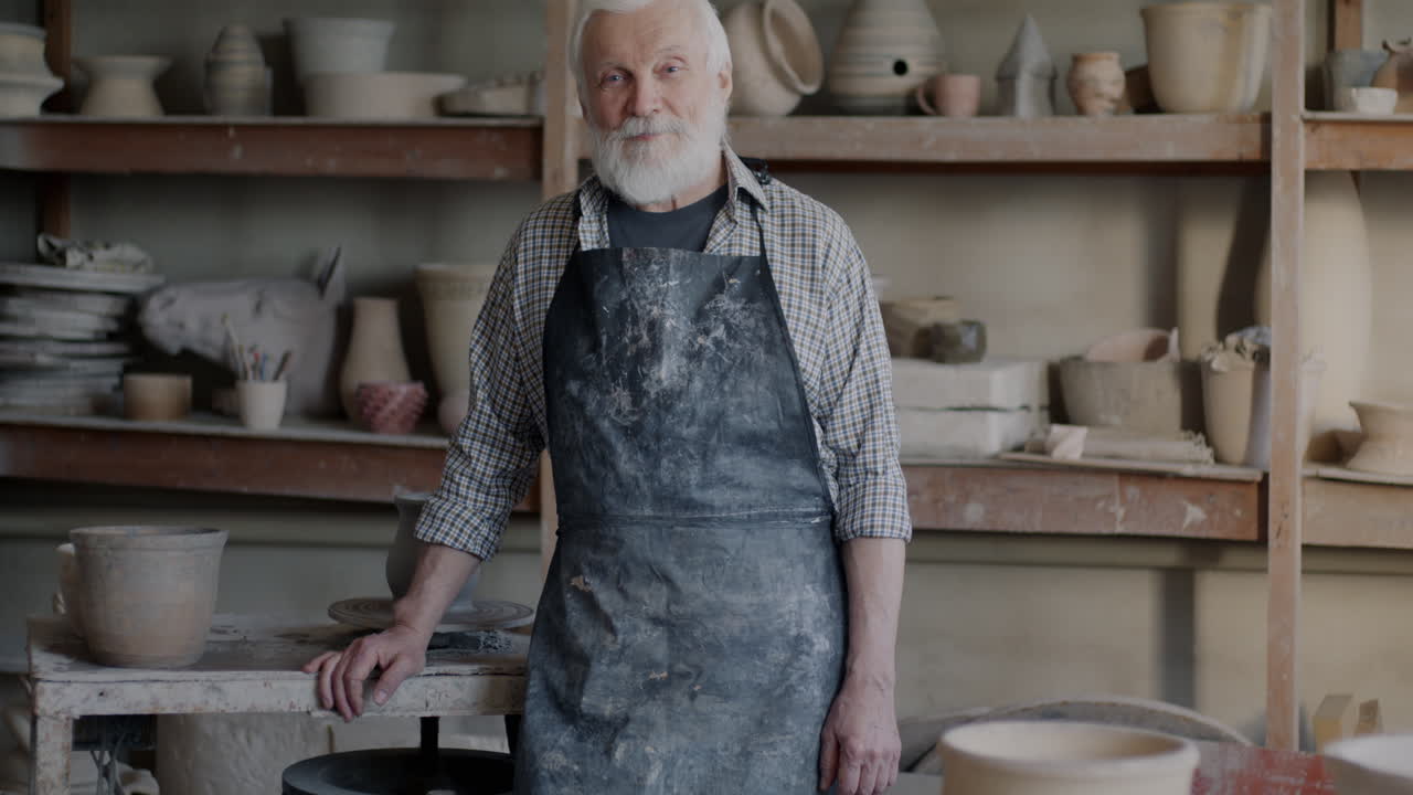 Senior Potter in Workshop