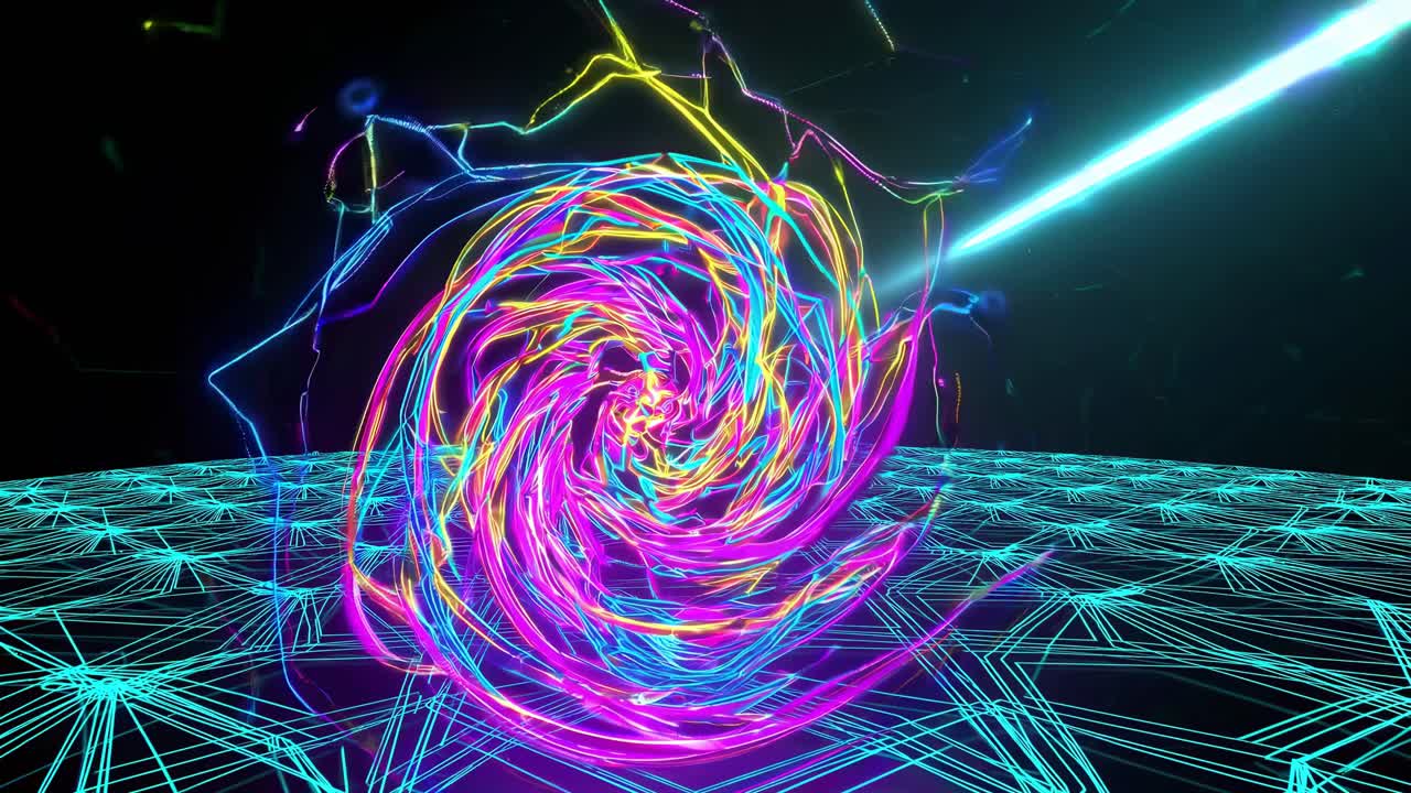 네온 나선형 소용돌이