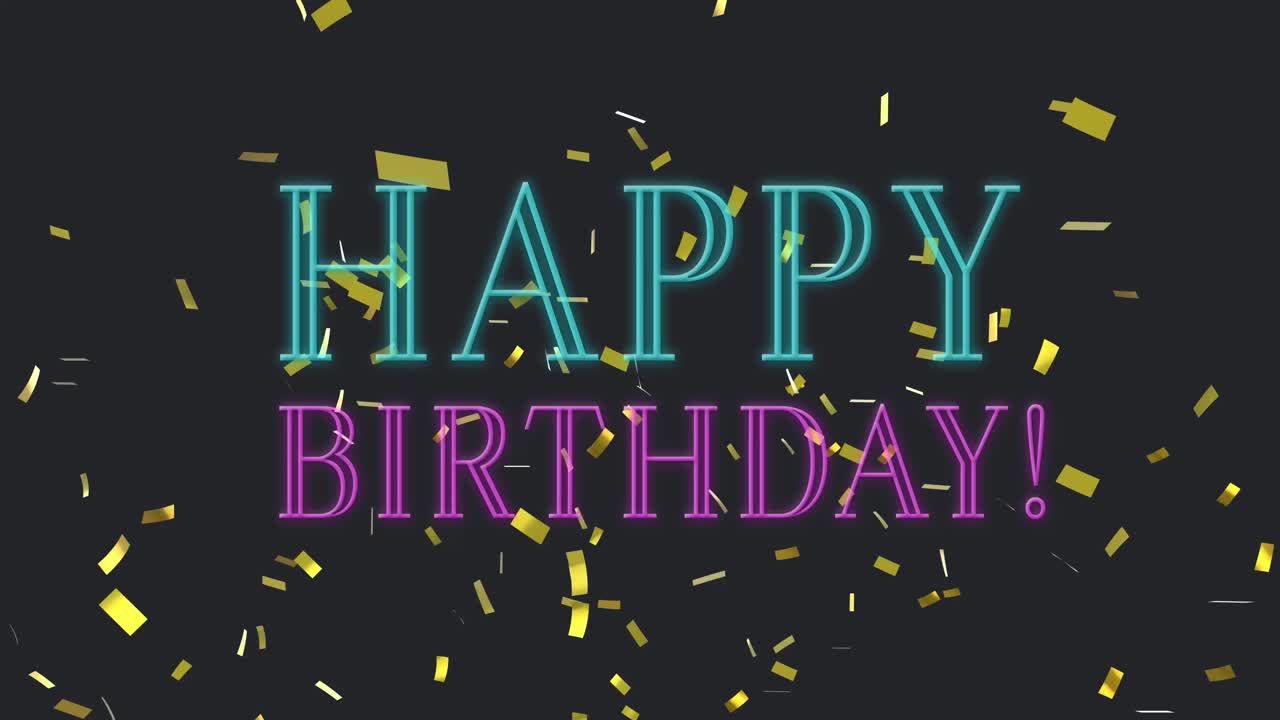 feliz cumpleaños texto y confeti